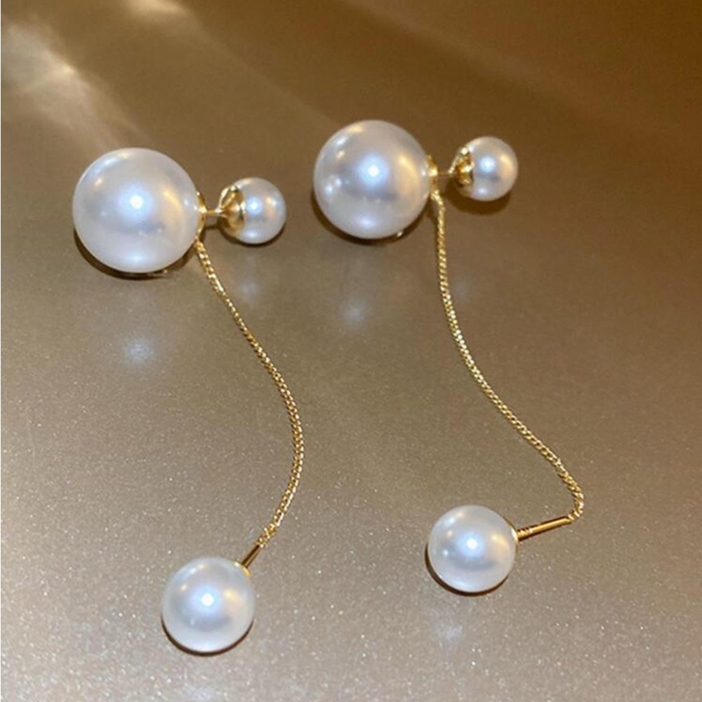Pearl Whisper Jacket Drop Earrings - Picture 4 of 4